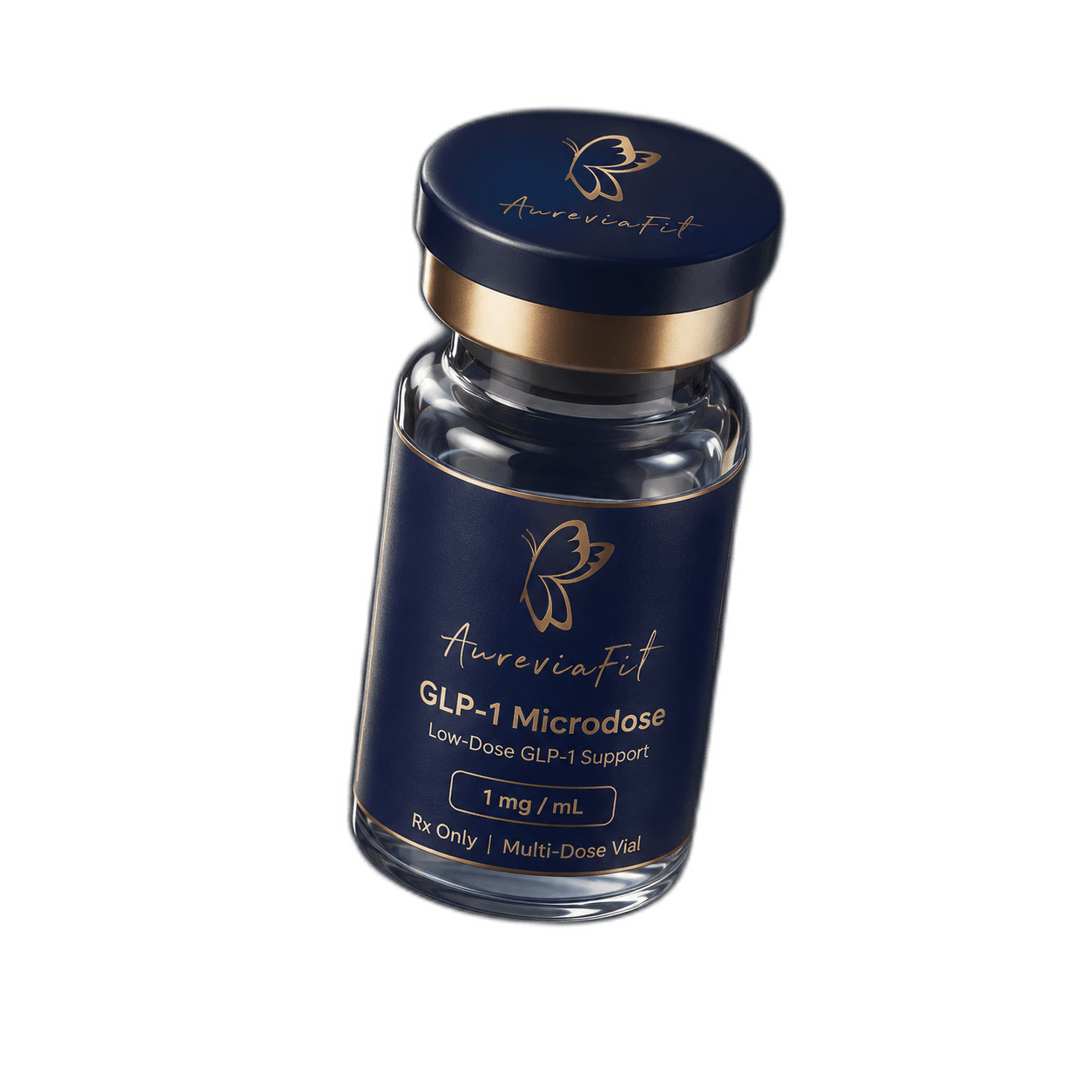 AureviaFit GLP-1 Microdose protocol — clinical still life